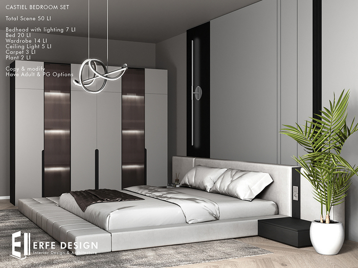 Castiel Bedroom Set 50 LI PG v.  [Erfe Design]*