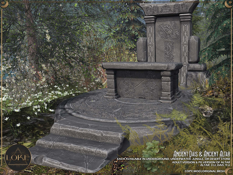 Second Life Marketplace - LORE Ancient Dais [Fatpack]