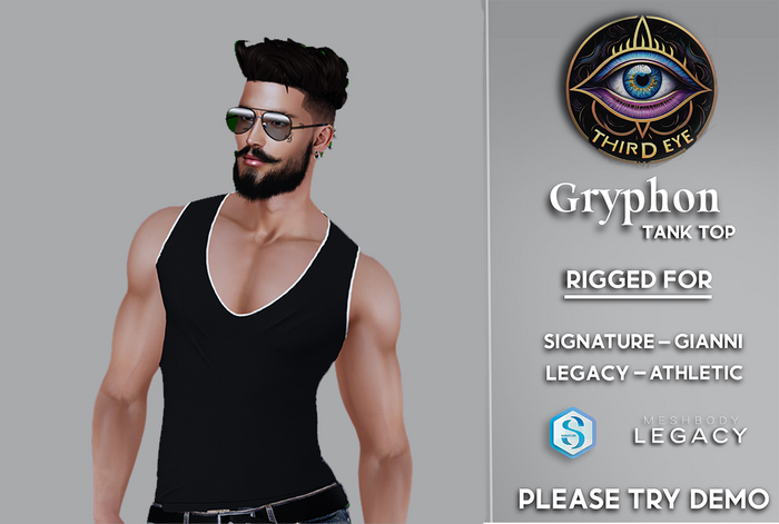 GryPhon Tanktop Single colour Black