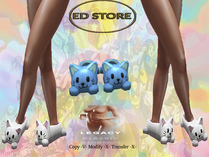 EDStore -House slipper- Edition Kitty Style - Blue - (Legacy)