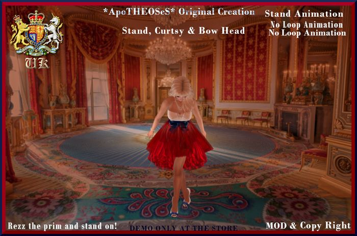  Stand Animation Stand, Curtsy & Bow Head