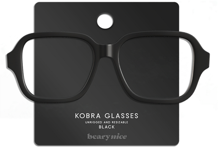 beary.// kobra glasses - black 