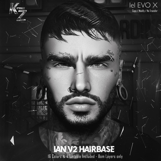 #DEMO KARMAZZ Ian V2 Hairbase 16 colors & 4 Tintable - EVOX