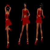 *Dani's* Red Hot Downy Feather Outfit