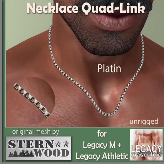 {JS} LEGACY - Quadlink Necklace - platin