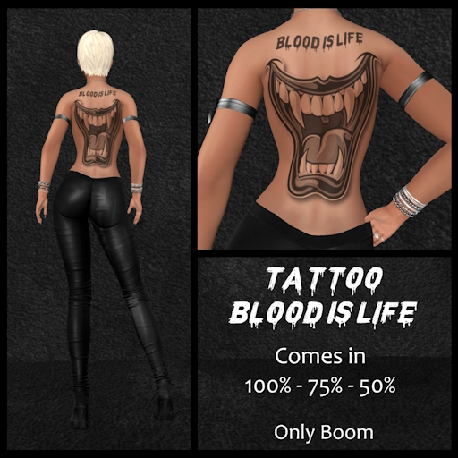 Tattoo Blood Is Life