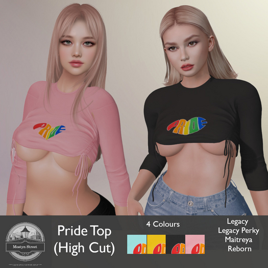 Mostyn St- Pride Top - High Cut
