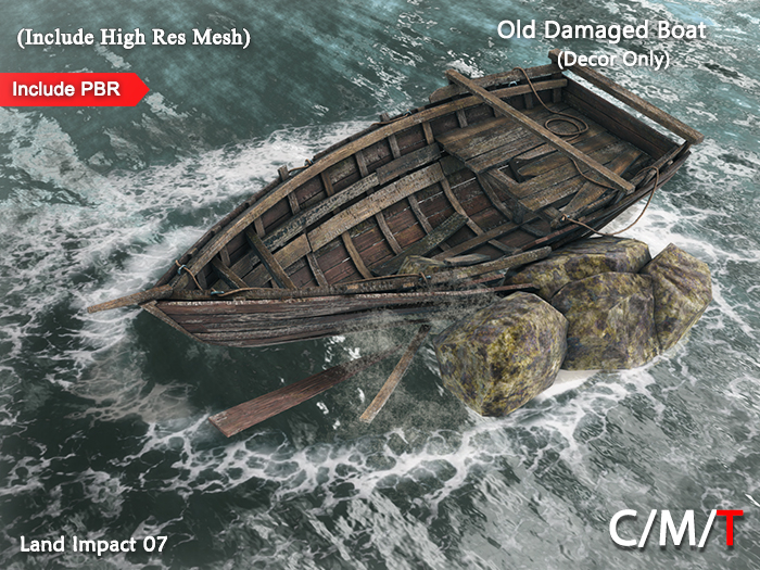 "Killer's" Old Damaged Boat (Decor Only)