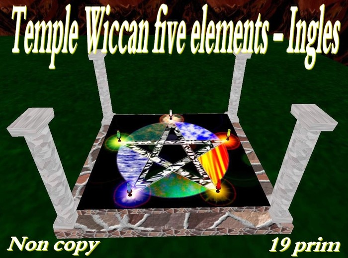 Temple Wiccan five elements - Ingles BOXs