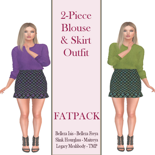 GIFT SKIRT-TOP CLOTHES FOR MAITREYA SLINK BELLEZA FREE LEGACY MESHBODY MESH BODY CLASSIC CLUBBING DANCING HOSTESS HOST