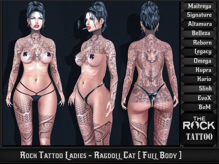 Rock Tattoo Ladies - Ragdoll Cat [ Full Body ]