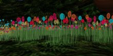 ALMOST FREE! WHIMSY 1 PRIM PINK_ORANGE_AQUA   SCULPTY FAE FANTASY FLOWERS