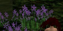 ALMOST FREE! WHIMSY 1 PRIM PURPLE DAISIES-SCULPTY FAE FANTASY FLOWERS
