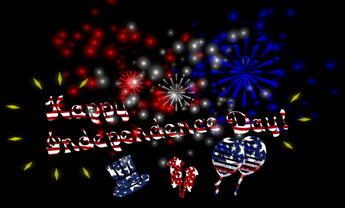 G * Happy Independence Day Animated Sign