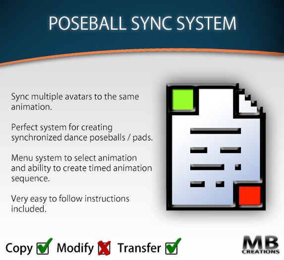 Animation Sync Poseballs / Pads