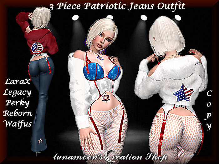 3-piece Patriotic Jeans Outfit