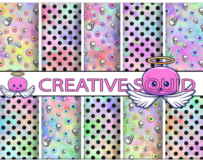 Watercolor Goth Textures