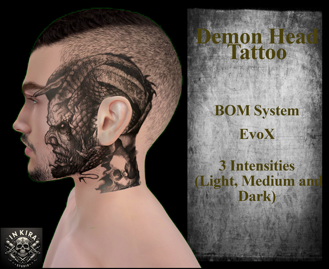 Demon Head Tattoo - InKira Studio