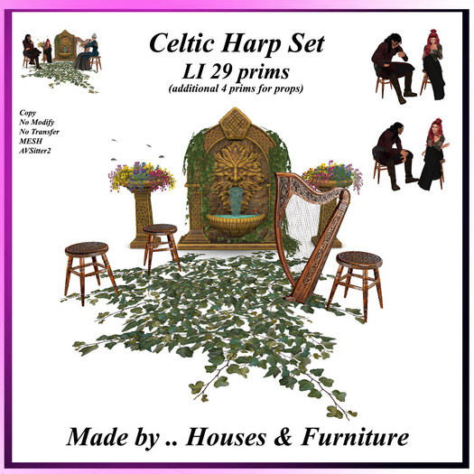 Celtic Harp Set