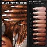 [BL] Coffin nails HUD // the nudes glitter