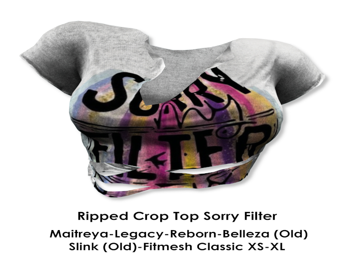 Tastic-Ripped Crop Top Sorry Filter