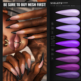 [BL] Claw nails HUD // glossy: violets