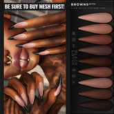 [BL] Claw nails HUD // matte: browns