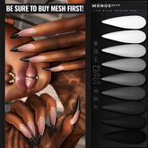 [BL] Claw nails HUD // matte: mono