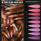 [BL] Claw nails HUD // matte: pinks&violets