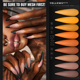 [BL] Claw nails HUD // matte: yellows