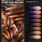 [BL] Claw nails HUD // ombre: blue/black