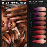 [BL] Claw nails HUD // ombre: purple/red