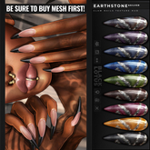 [BL] Claw nails HUD // earthstones silver