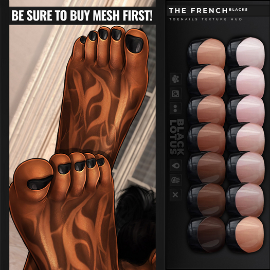 [BL] Toenails HUD // the french black v.2