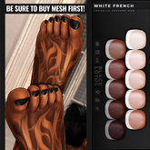 [BL] Toenails HUD // white french