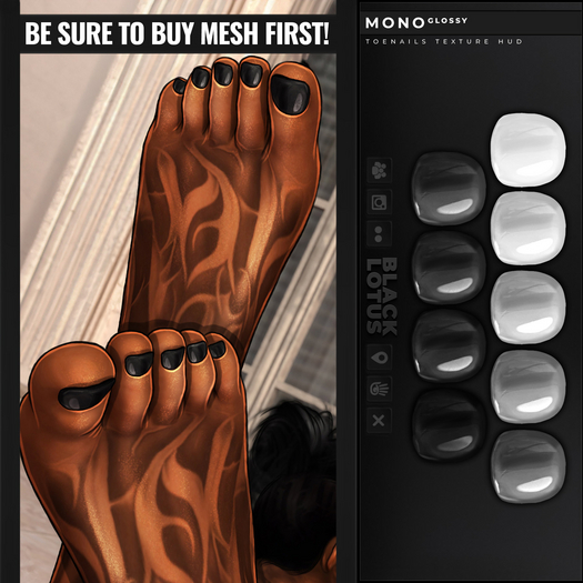 [BL] Toenails HUD // glossy: mono