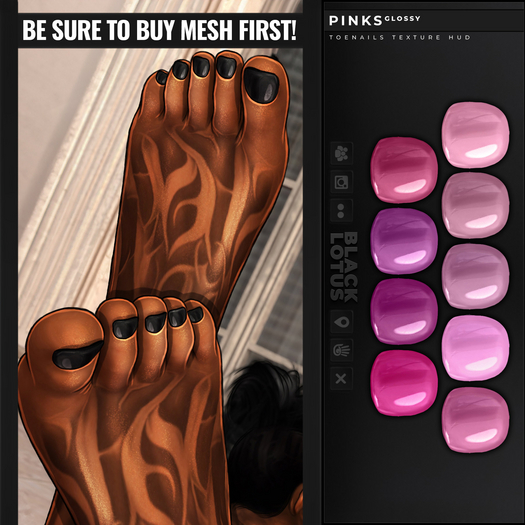 [BL] Toenails HUD // glossy: pinks