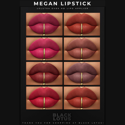 [BL] Megan lipstick // Lelutka EVOX HD HUD