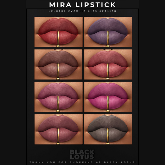 [BL] Mira lipstick // Lelutka EVOX HD HUD
