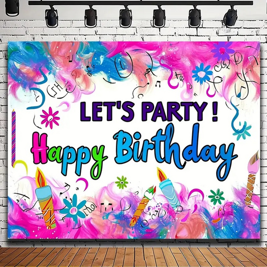 BIRTHDAY LET'S PARTY BACKGROUND