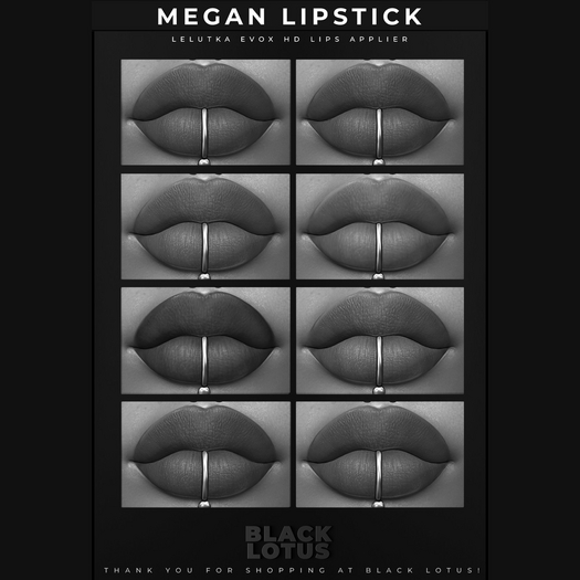 [BL] Megan lipstick // DEMO Lelutka EVOX HD HUD