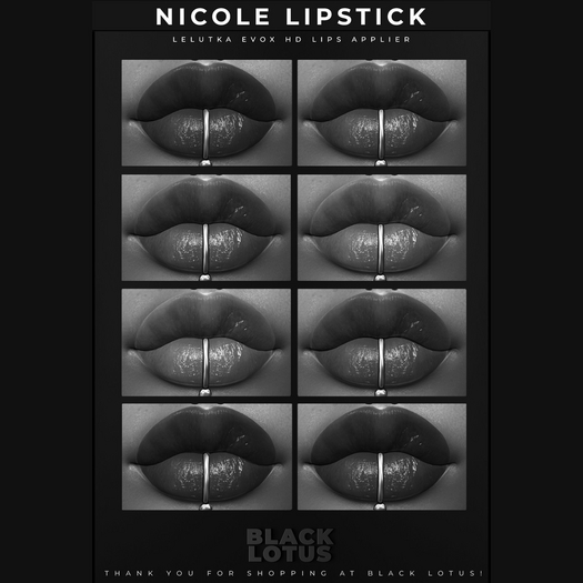 [BL] Nicole lipstick // DEMO Lelutka EVOX HD HUD