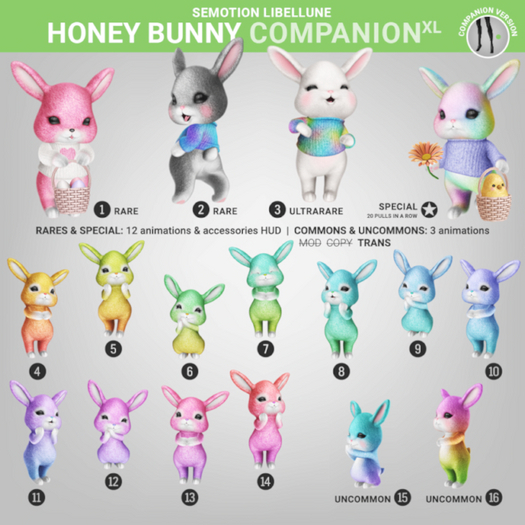 SEmotion Libellune Honey Bunny XL Companion RARE 01