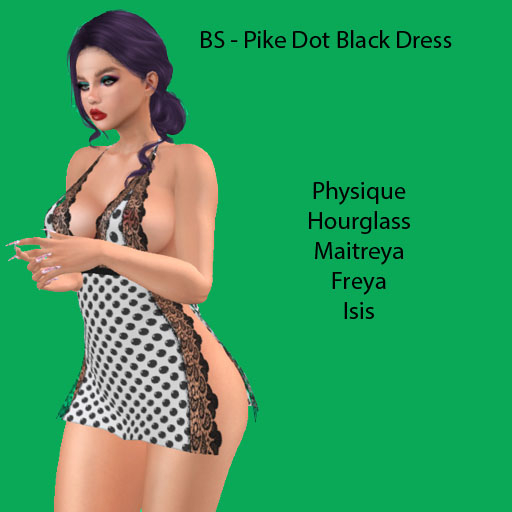 BS - Pike Dot Black Dress - Add Open Boxed