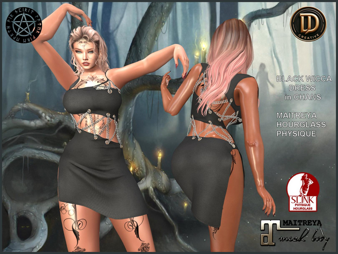 ☾ⅅⅅ☽ ✡ BLACK WICCA DRESS in CHANS ✡