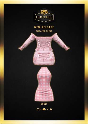 [-Hootties-] Inithium Kupra - Sweater Dress - Red