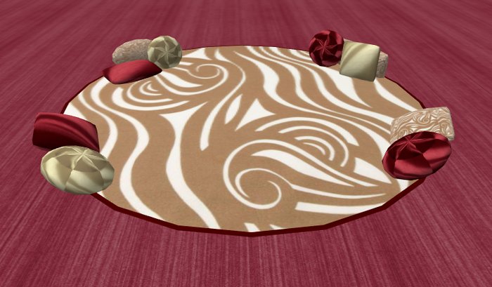Ary Social Rug - Contemporary Round Red