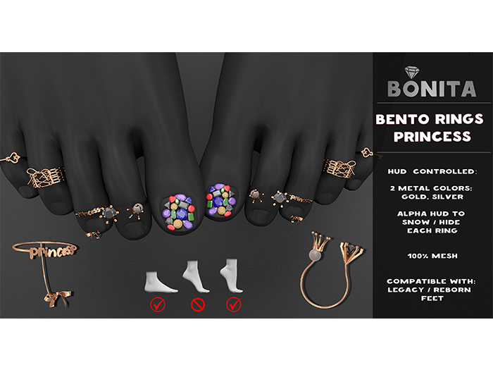 *Bonita*  bento rings Princess (Legacy, Reborn)