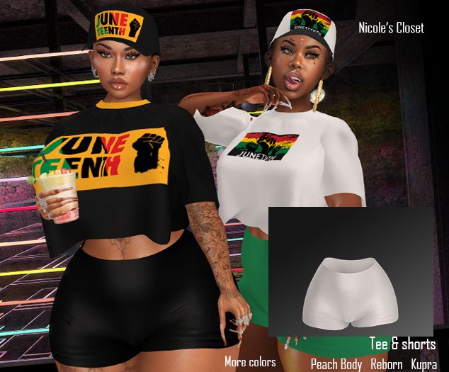 N//JuneTeenth shorts White