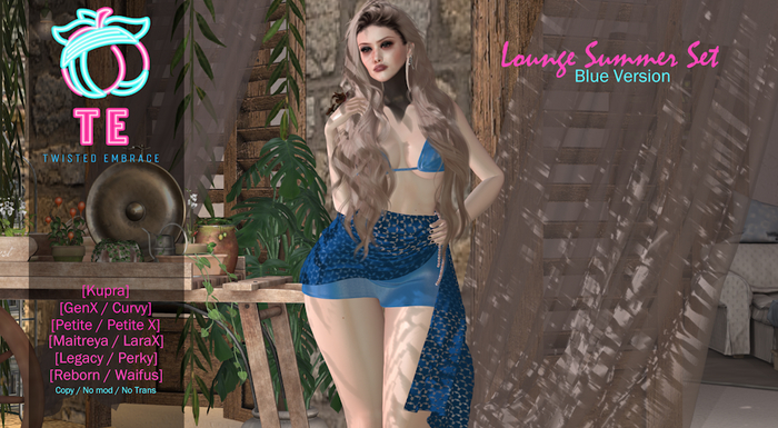 {Twisted Embrace} Lounge Summer Set(Blue)